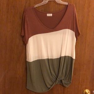 Three tone blouse